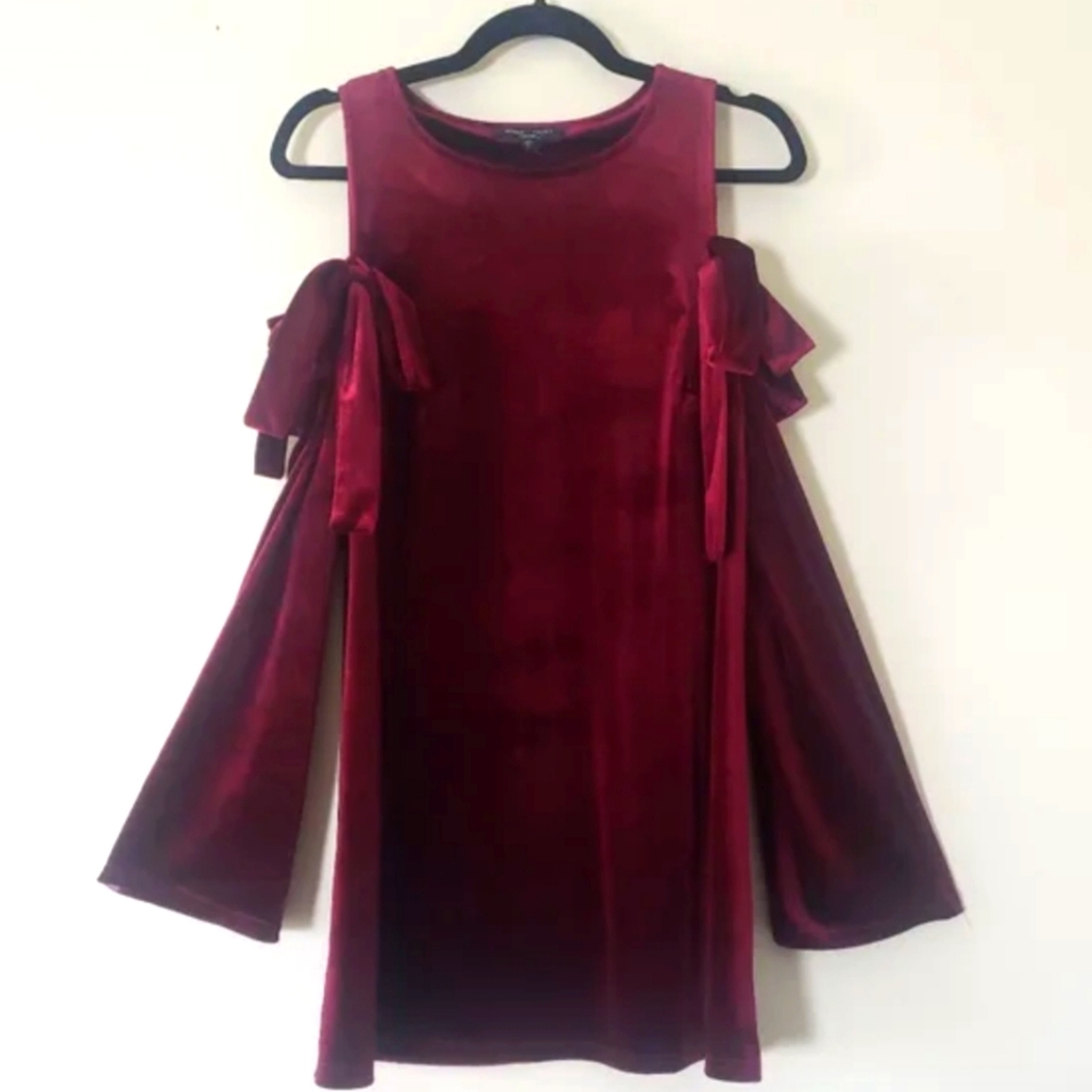 Burgundy Velvet Dress